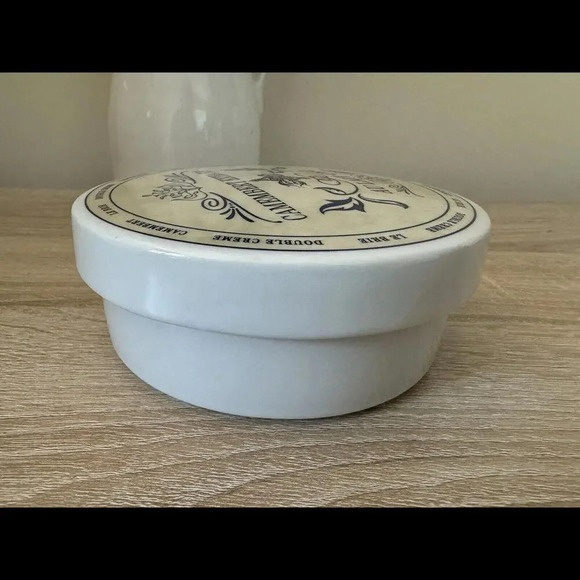 Camembert Extra Fin Au Lait Cru Baker Warmer Blue/Cream Gourmet Village 5 1/4" - Picture 4 of 4